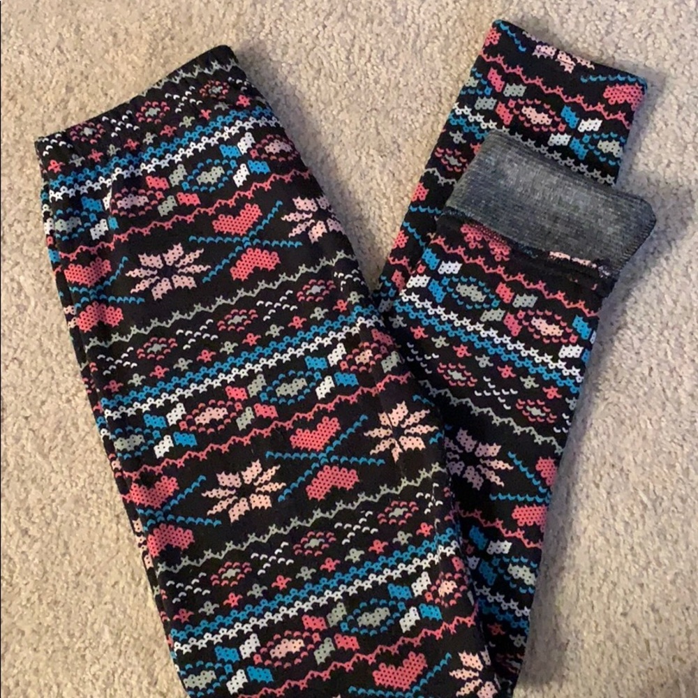 Fur lined leggings